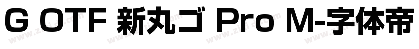 G OTF 新丸ゴ Pro M字体转换